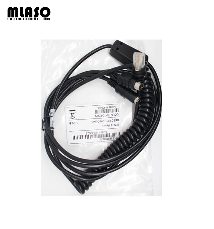 Compatible Barcode Scanner Pda PS/2 3M coiled Cable for Honeywell MS7120 cable