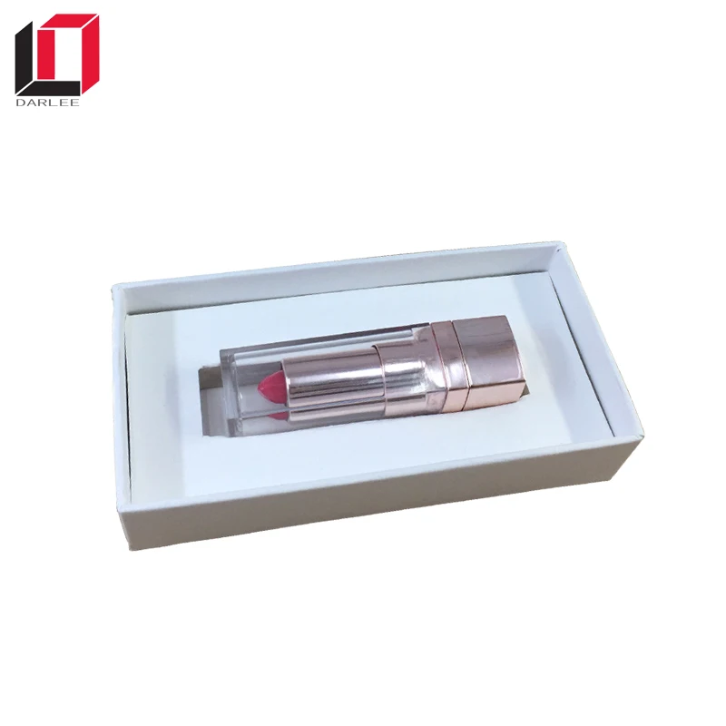 Custom logo empty white paper gift matte liquid lipgloss packaging box with private label