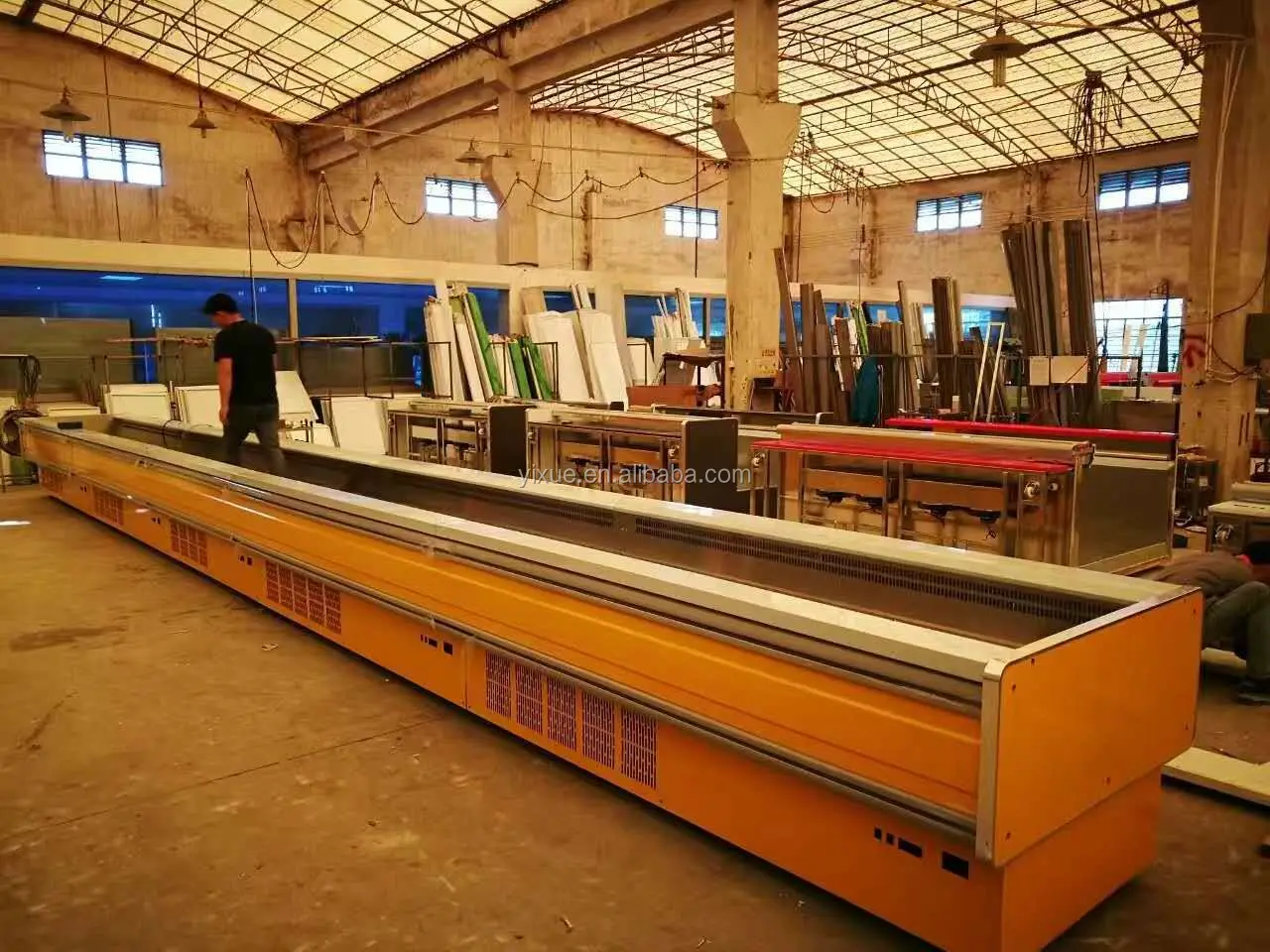 supermarket open type display chiller for meat and chicken/ butchery chiller for beef/ 2meter long deli chiller