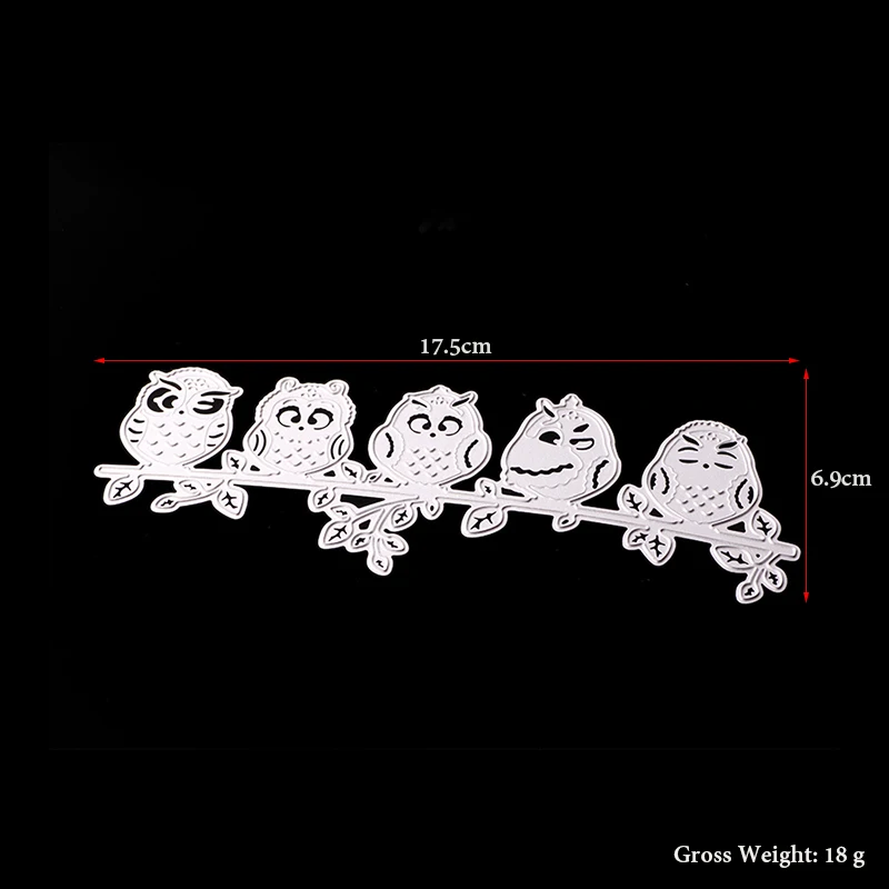 AAGU Cute Animal Bird Stand On The Tree Metal Carbon Christmas Party Decoration Die Cut Dies Paper Template Cutting Dies