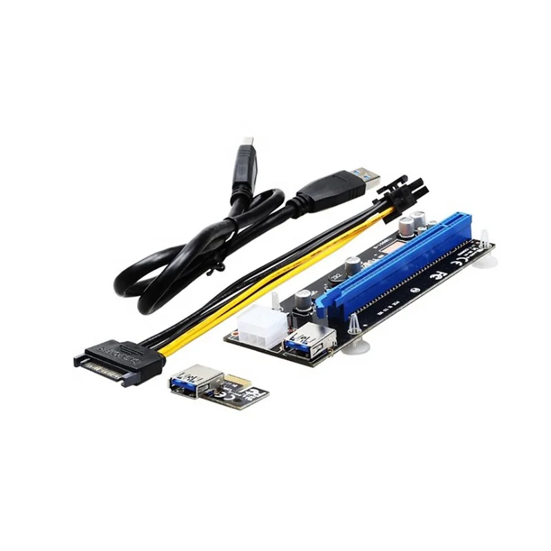  DIEWU pci-e 1x до 16x подступни кабель 6-контактный разъём питания usb3.0 60 см bitcon