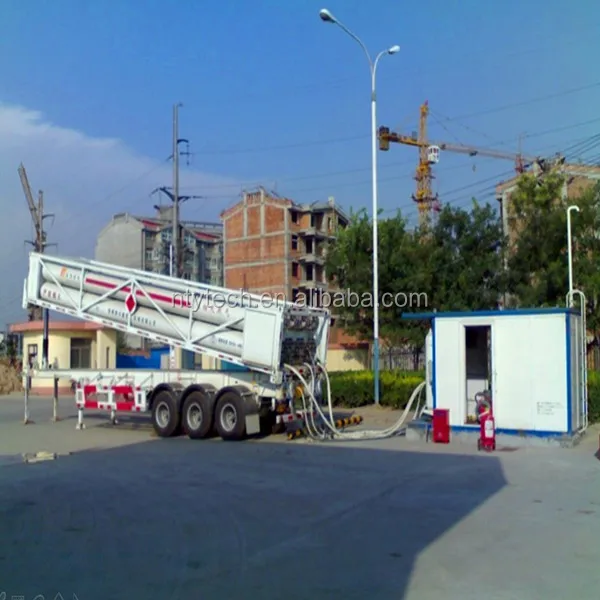 Гидравлическая дочерняя станция CNG с мобильным полуприцепом cng