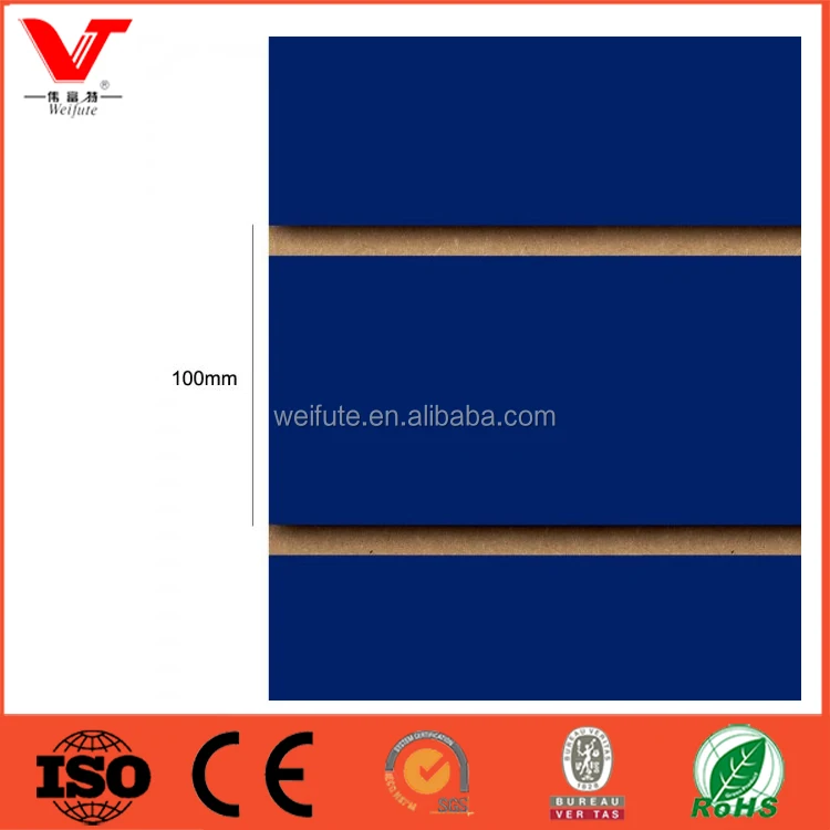Special Red Color Melamine Slatwall MDF Slotted Board Panel