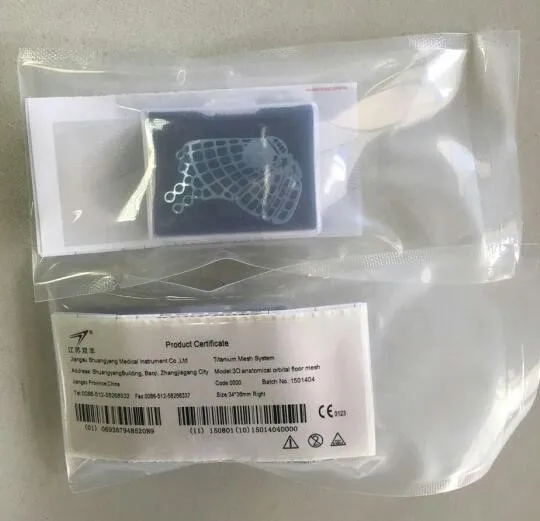 anatomical eye socket floor titanium mesh orthopedic plate large size