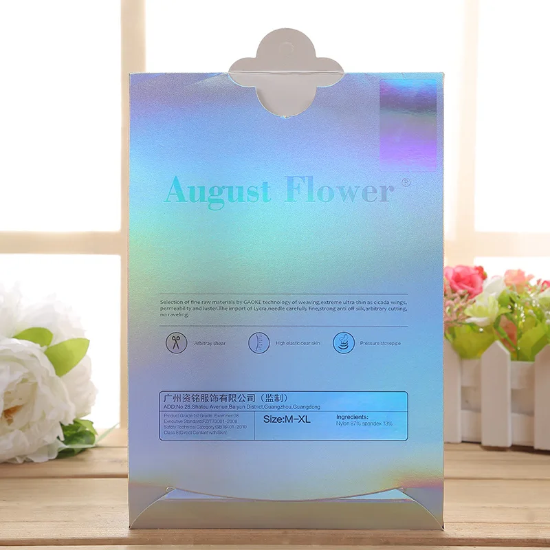 Custom order luxury tights leggings packaging envelopes Recyclable holographic paper envelopes packing