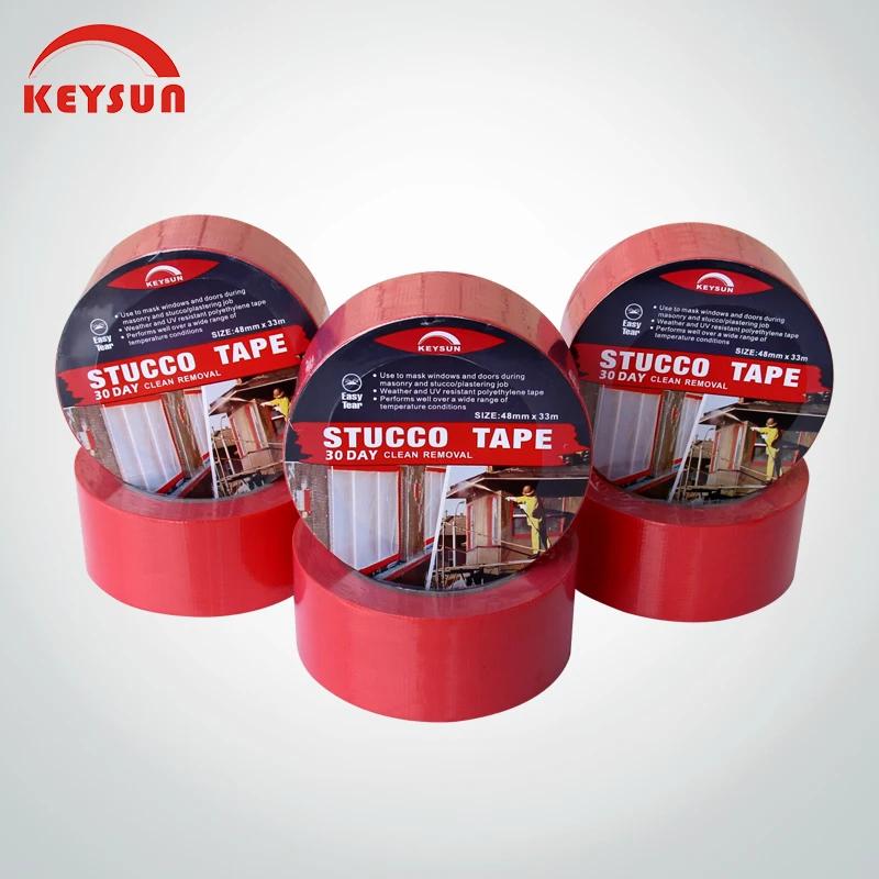 
P828 PE Stucco Tape For Masking Surfaces During Stucco and Other Outdoor Applications 