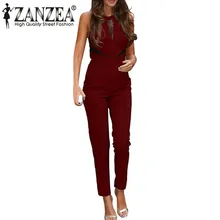 New Zanzea Bodycon Jumpsuits 2015 Womens Sleeveless Lace Patchwork Rompers Playsuits Black Pants Plus Size XS-4XL Hot Sale