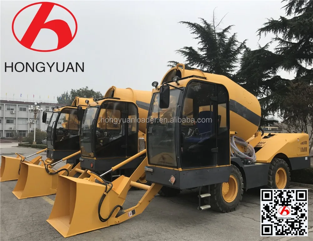 Self loading tow behind concrete mixer, self loader concrete mixer truck