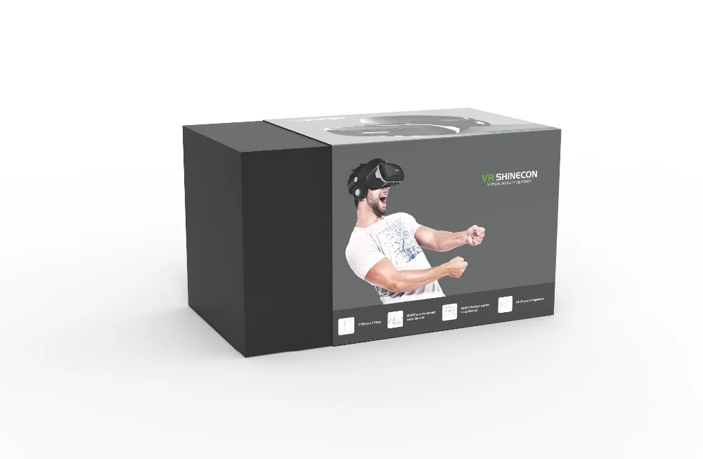 New product vr goggle with headphone from vr shinecon for iphone ios and android smartphone