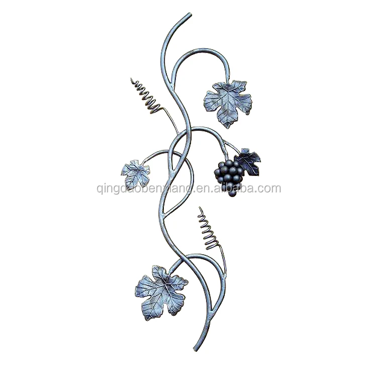 Современные детали из кованого железа для забора ворот виллы стеклянные перила балюстрада с элегантным украшением сверху