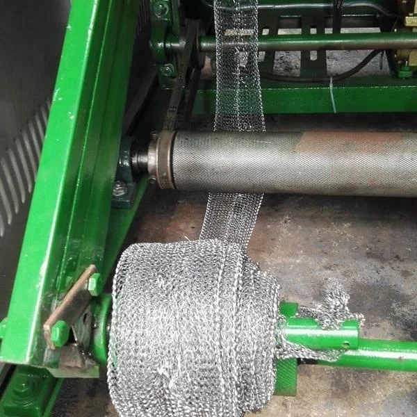 metal wire mesh knitting scourer making machine with 2 heads