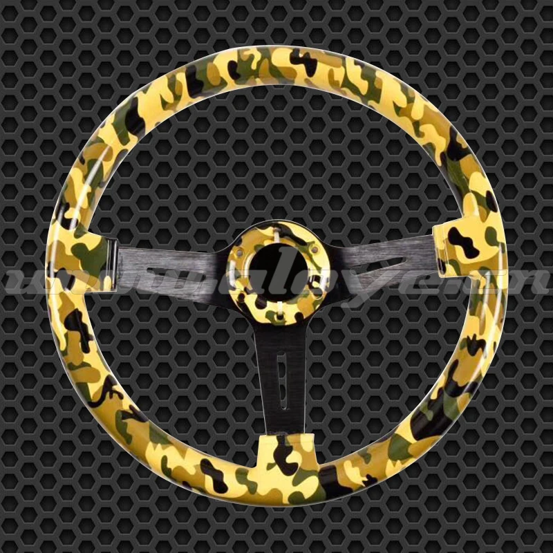 70PCD Universal Camouflage Racing Car Steering Wheel