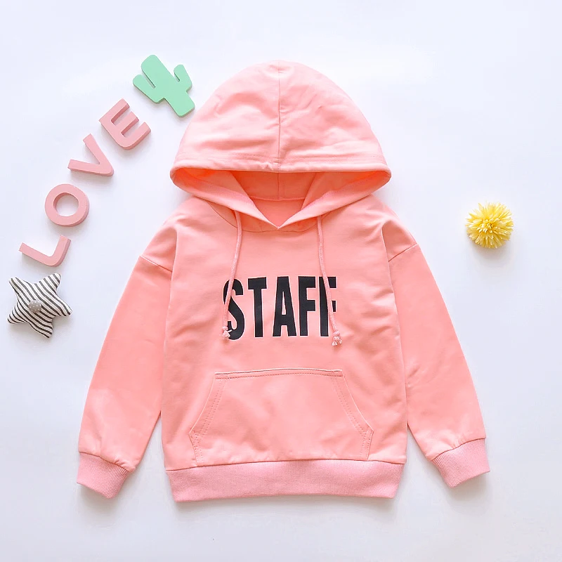 
Good Feedback Kids Spring Long Sleeve Hooded Shirt Printed Girls Hoodies 