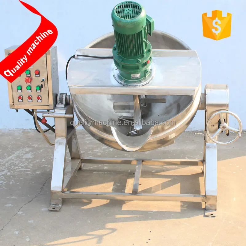 High Quality Industrial Steam Jacketed Cooking Kettle With Agitator