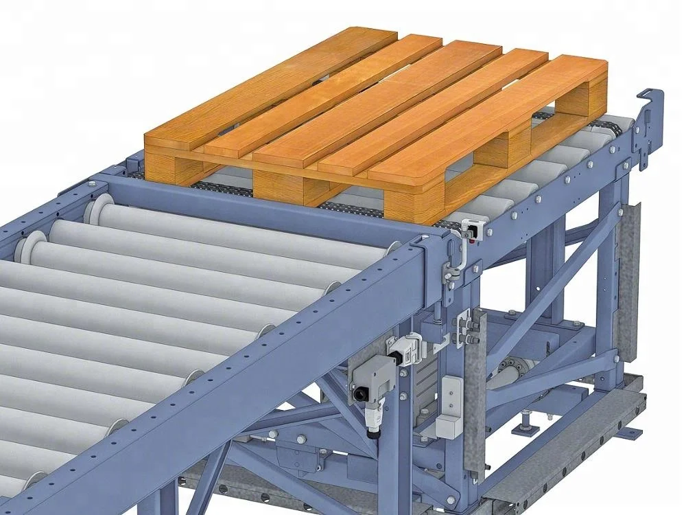 Customized size computer assembly line chain pallet turntable conveyor
