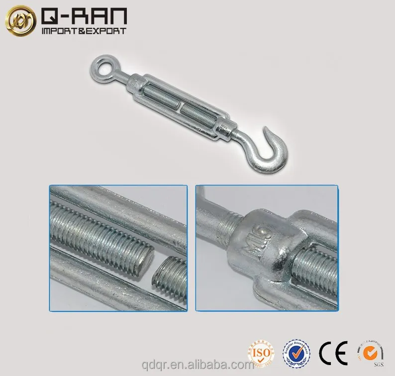 Rigging screw Turnbuckle 20mm Din 1480 Turnbuckle With Hook and Eye