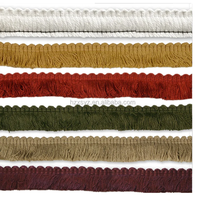 New design polyester tassel fringe used for home textile decorative curtain fringe trim