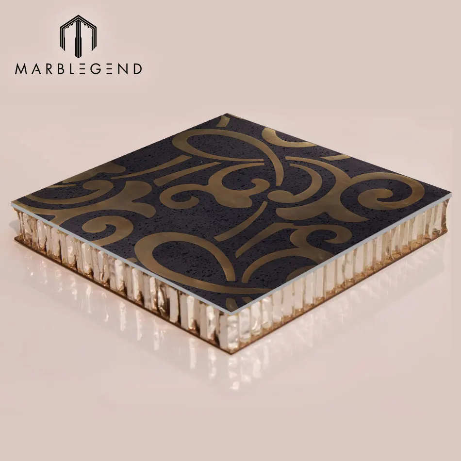 wholesale steel inlay marble aluminium composite panel with 4mm 3mm 5mm thick