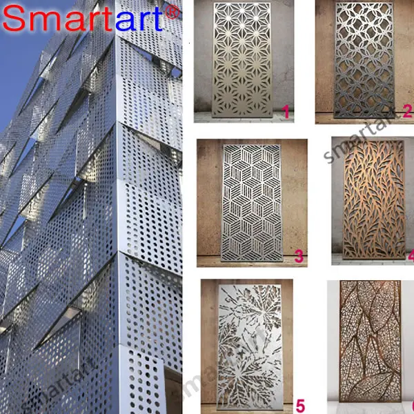 Smartart 2022 декоративная оконная решетка лазерная резка алюминиевый экран