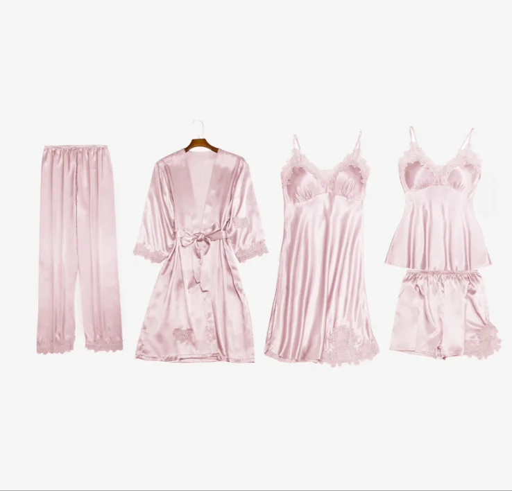 Самые продаваемые шелковые женские пижамы из пяти частей