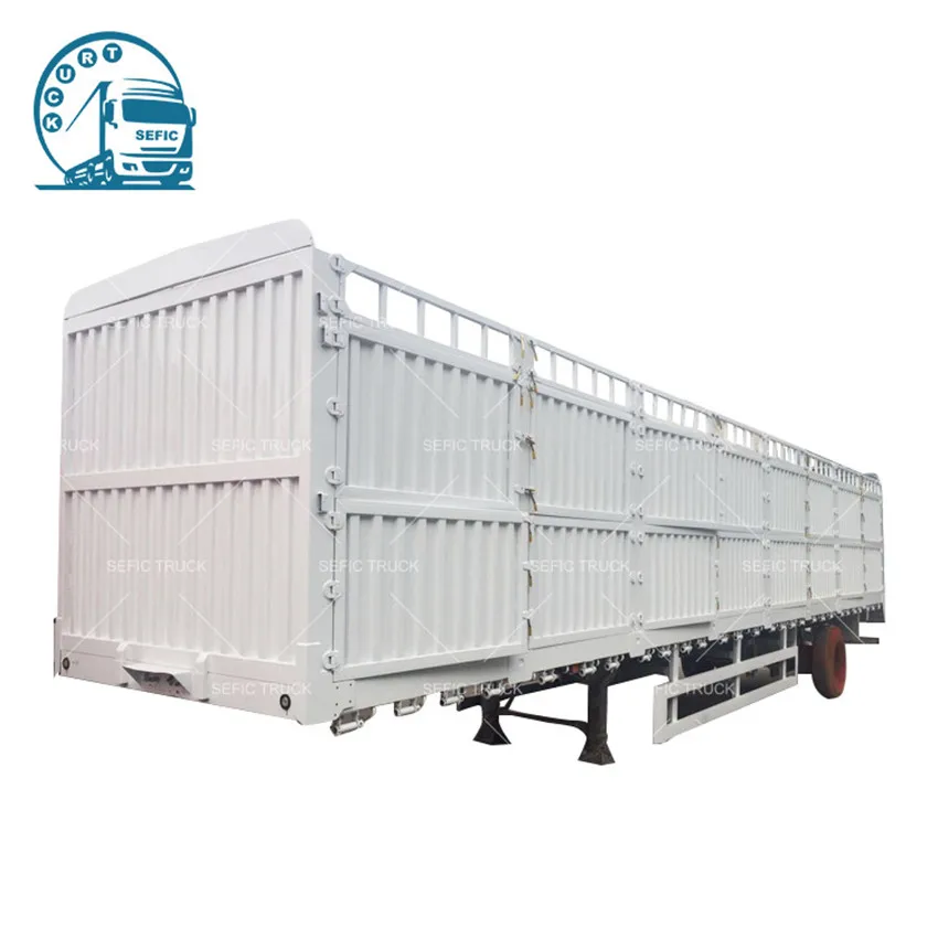 High wall fence side animal livestock transport cage cargo semi truck trailer