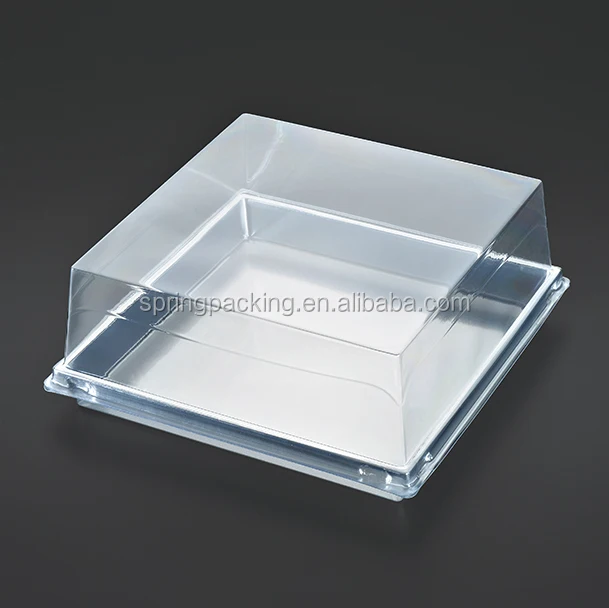 whole sale &custom style Plastic material cake tray &meat bakery pastry bread dessert tray boxes small middle large size