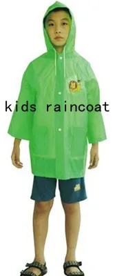 Plastic Hooded Rain Coat for Boys Yong Boy Colorful Raincoat