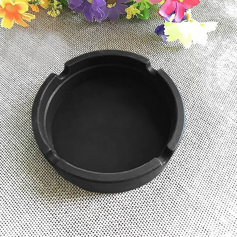 Round  Heat Resistant Eco-Friendly Silicone Cigarette Cigar Ashtray,  Silicone Rubber Tobacco Tray