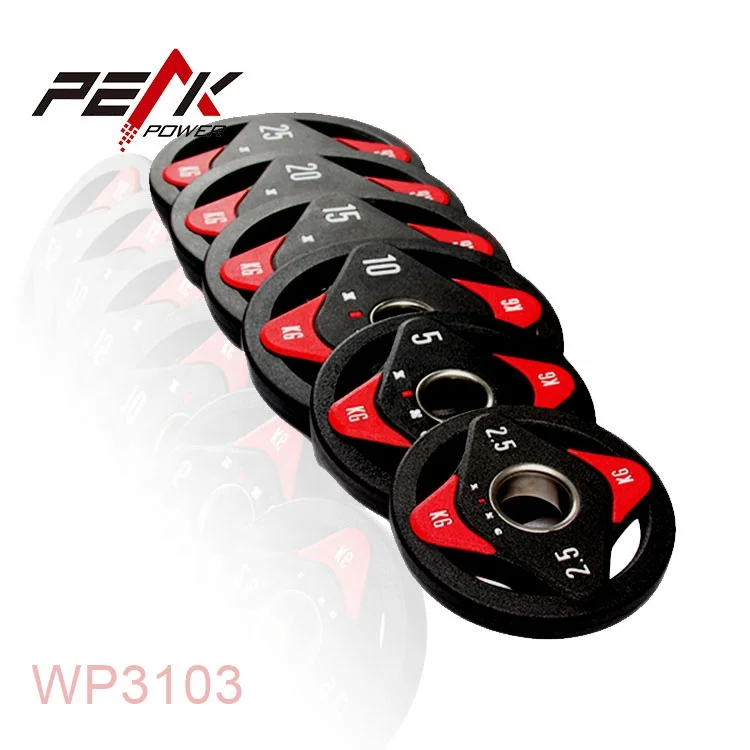 PeakPower 4 держатель Полиуретановое Оборудование для тренажерного зала полиуретановая пластина для тяжелой атлетики силовой тренировки