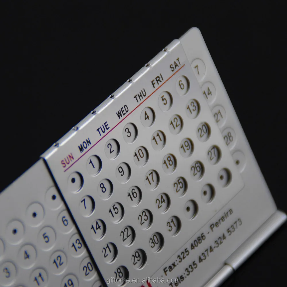 
Aluminum Perpetual Desk Calendar 2021 