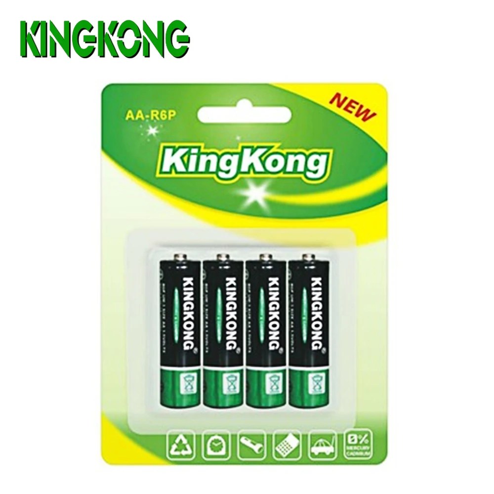 KingKong r6 aa 1.5v dry batteries um3 size zinc carbon battery