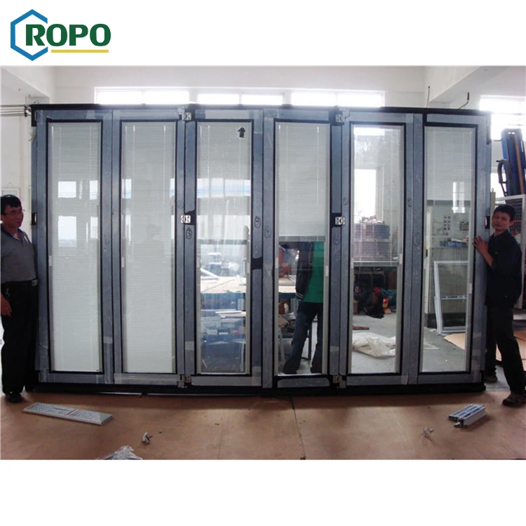 AS2208 Patio Toilet French PVC Vinyl Plastic Folding Bifold Door