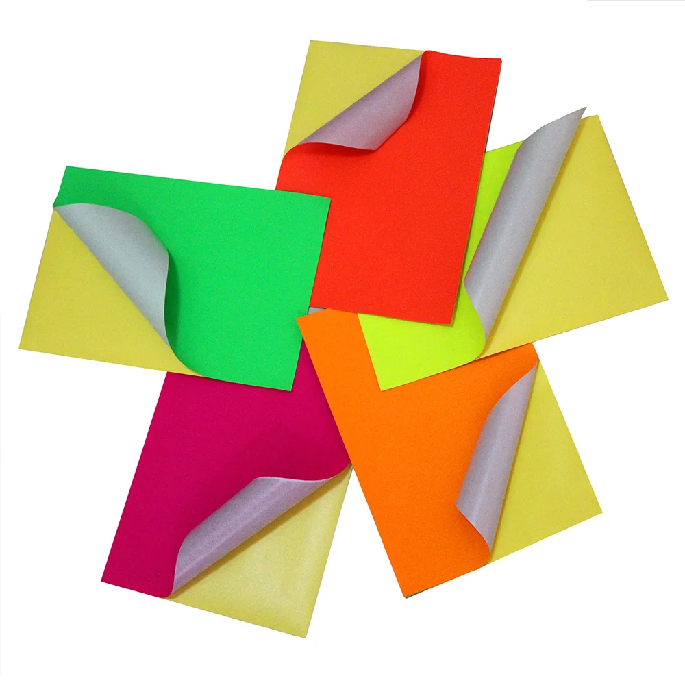 Direct Manufacturer Production A 4/A 3 Size Fluorescent Color Self Adhesive Sticker Label Papers