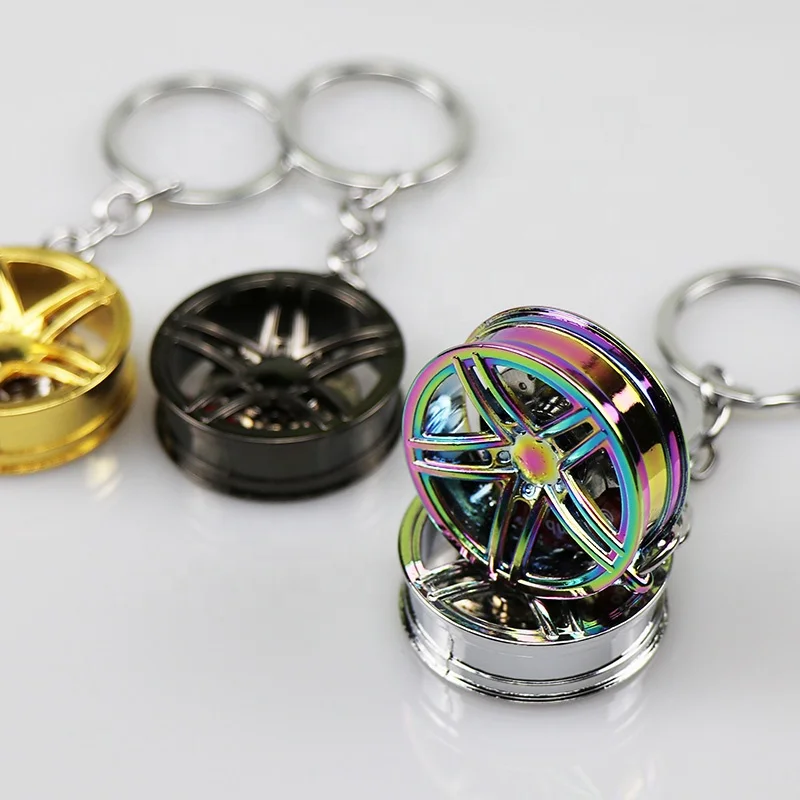 
s600 s63 s65 cl63 AMG RS wheel hub keyring auto rim JDM Keychain with disc brake 