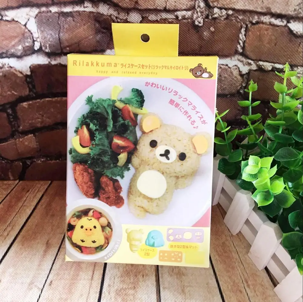 Lovely Cute 3D DIY Chicken Bear Kawaii Sushi Curry Rice Mould Rice Ball Maker for Kids