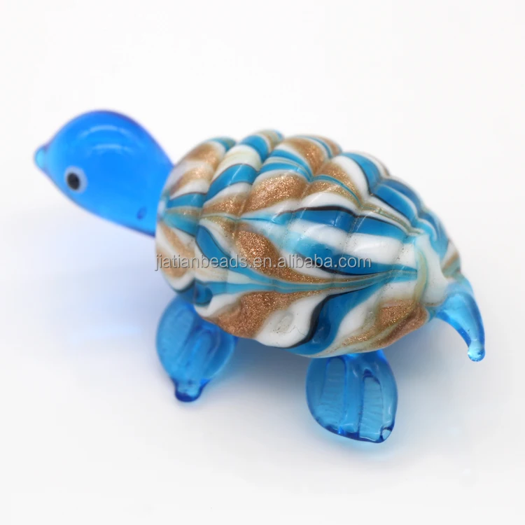 
Lampwork murano glass turtle cute glass animal figurine for decoration 