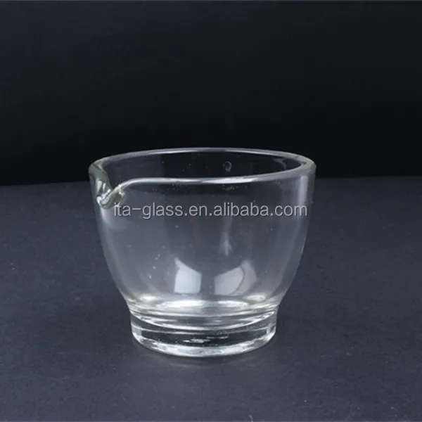China factory customer design 2OZ mini soda-lime glass mortar and pestle