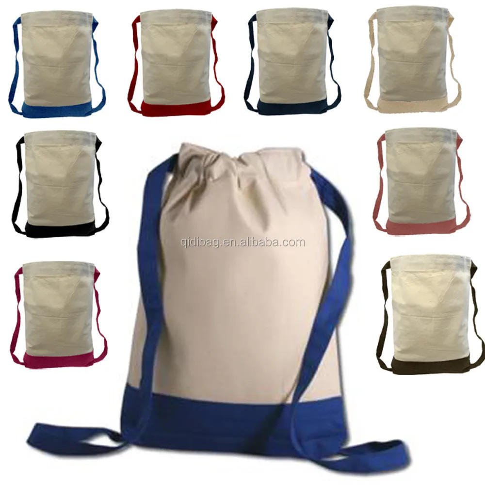 Big Heavy Duty Camping Sports  Bag With Inner Pocket, 12 oz Cotton Canvas Backpack Bag Wholesale