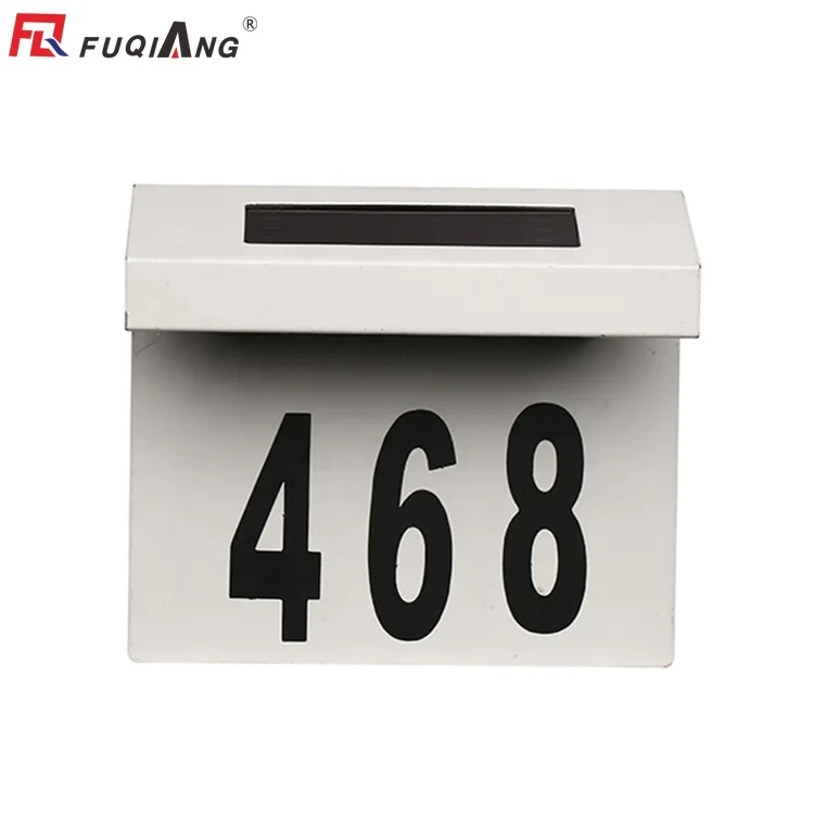 2 шт., светодиодная дверная табличка на солнечной батарее, 0,2 Вт