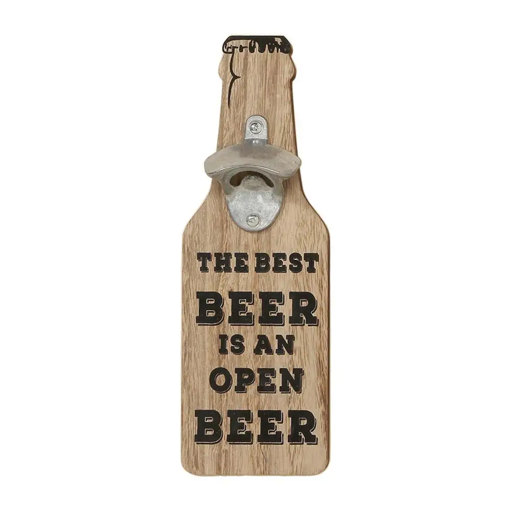 the best beer is  open beer The wooden shape of the corkscrew resembles a wine bottle