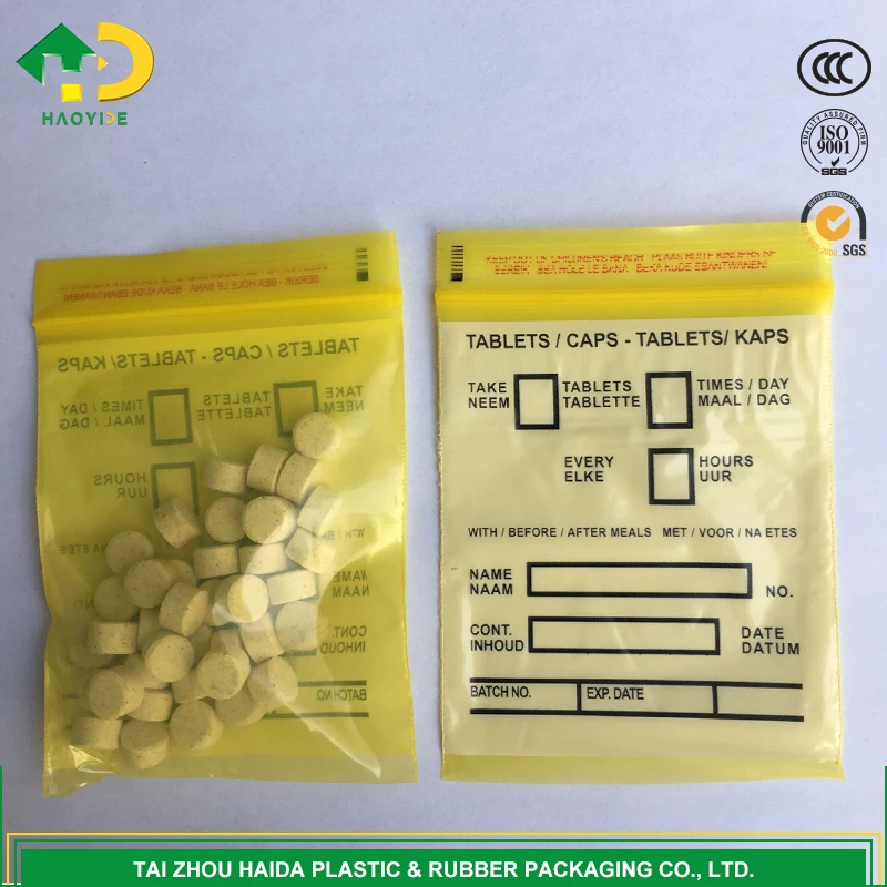 Wholesale Antioxidant ziplock medicine bags
