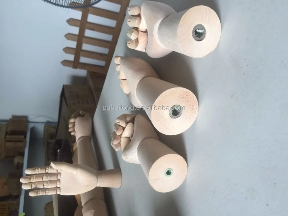 Display Wood hand with screw M10/M6