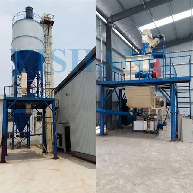Sand and Cement dry mix mortar plant to floorscreed pre-mix mortar mixer machine complete equipment production line