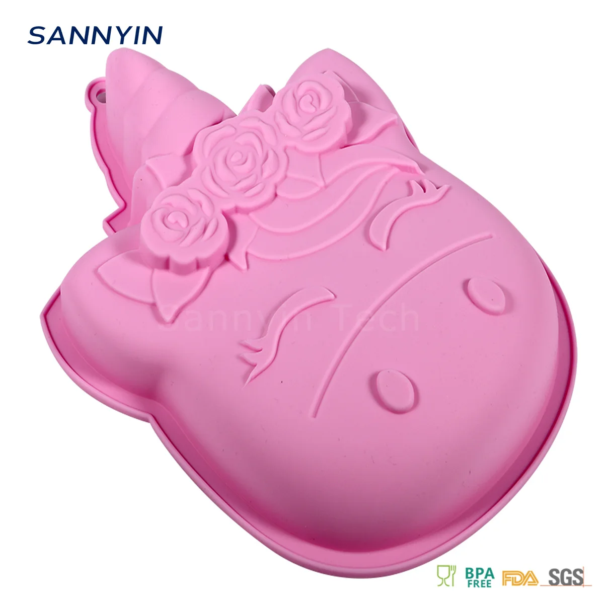 
Big Cute Pink Unicorn Chocolate Cake mold for Children Molds 