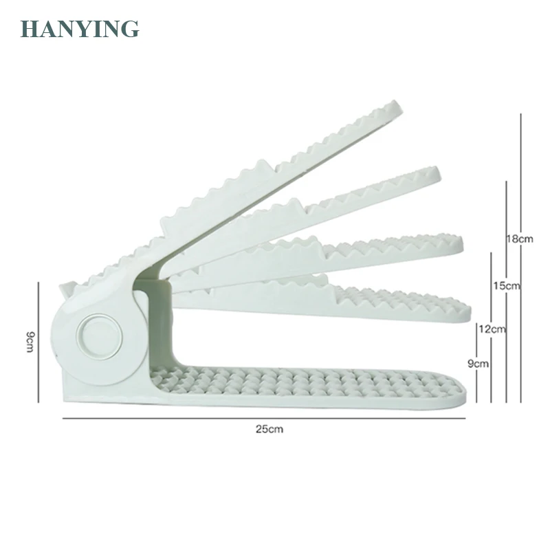 Latest Model Shoe Space Saver Plastic Shoe slots Adjustable shoes organizer