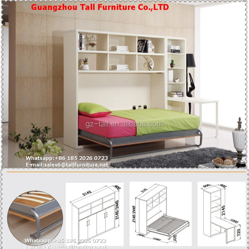 Металл складной horzontal wall bed грамм рейки скрытая кровать