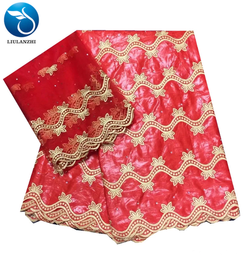 LIULANZHI вышивка базин ткань с бусинами горячая Распродажа африканская базин африканская одежда для женщин платье 7 ярдов XB79