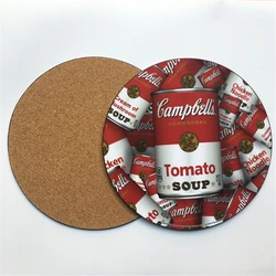 Mats & Pads Table Decoration & Accessories Type and Cork, MDF Material laser engrave cork coaster