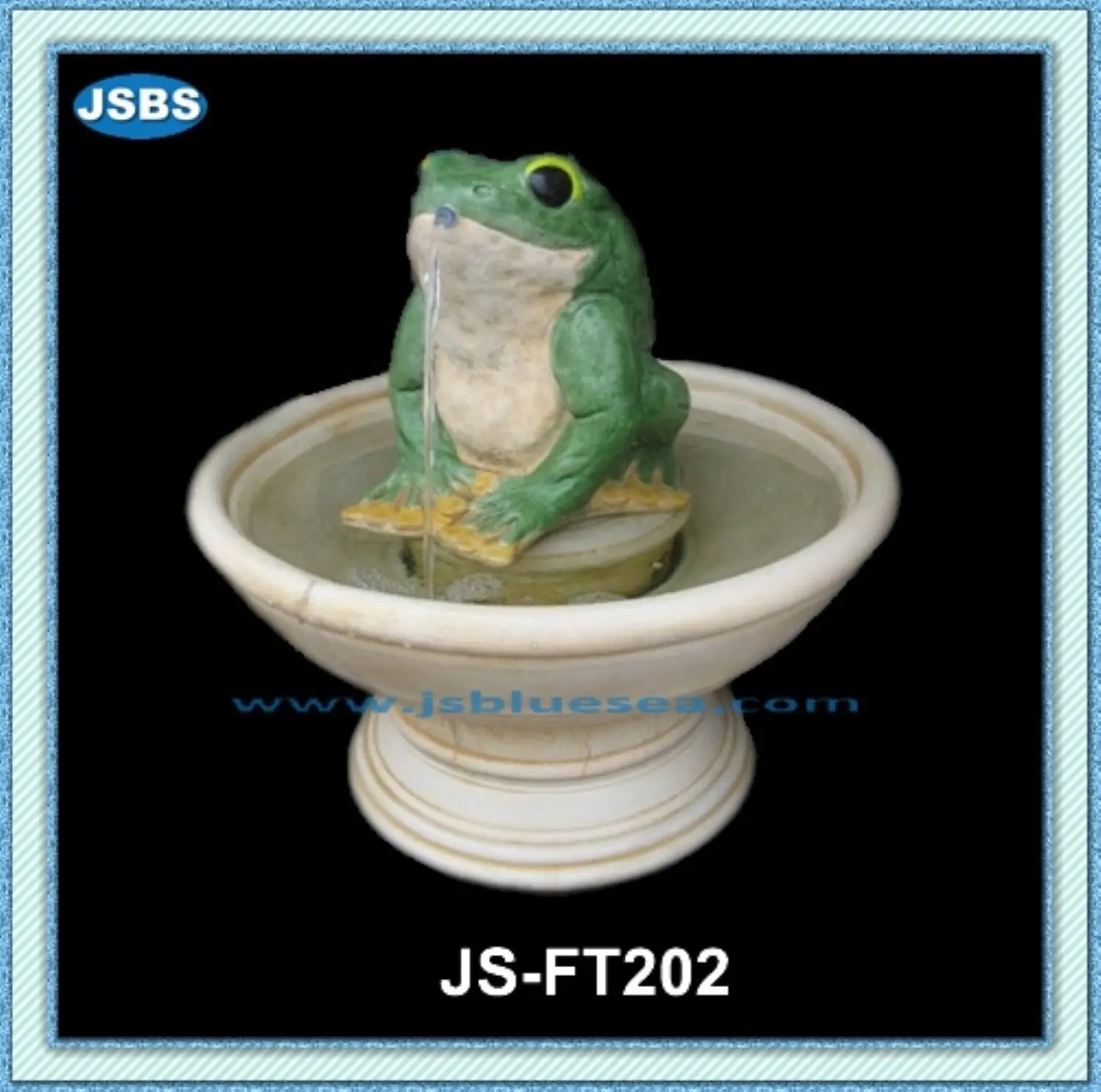 ручной работы зеленого каменные лягушки фонтан сада