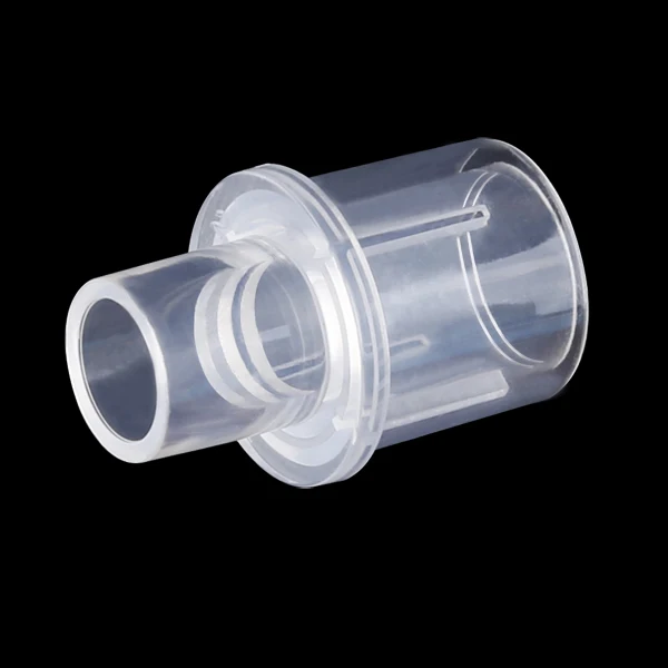 Disposable medical plastic connector for breathing circuits catheter mount elbow tube connector